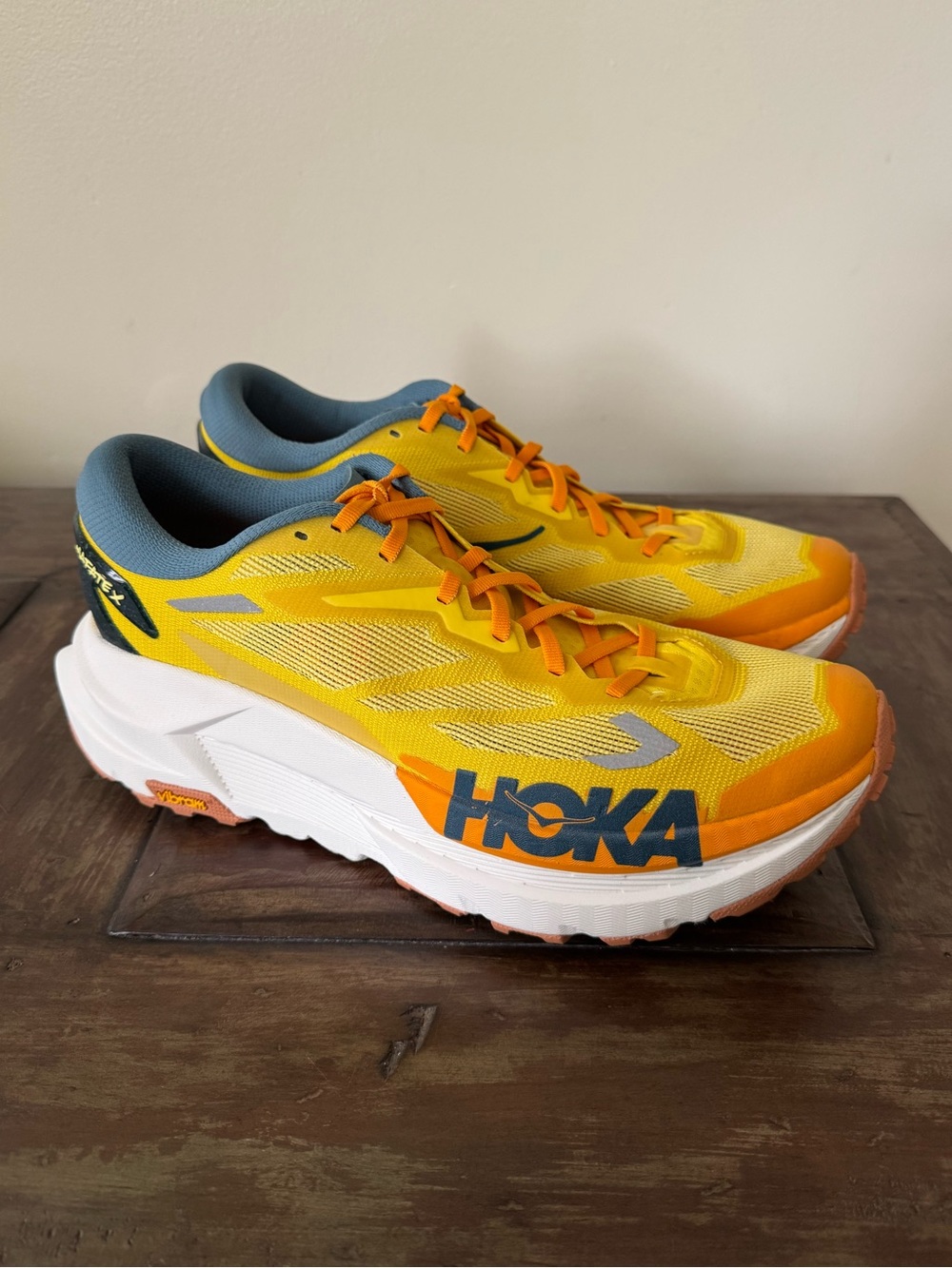 Hoka Mafate X trail running shoes Zest Mountain Fog athletic sneakers men’s 12